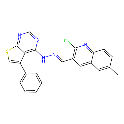 C23H16ClN5S structure