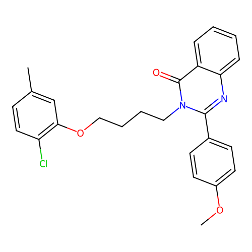3-(4-(2-chloro-5-methylphenoxy)butyl)-2-(4-methoxyphenyl)quinazolin-4(3H)-one structure