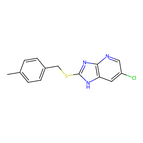 6-chloro-2-[(4-methylbenzyl)sulfanyl]-1H-imidazo[4,5-b]pyridine structure