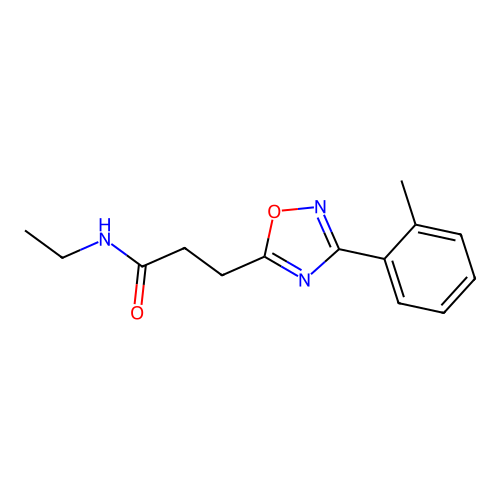 N-ethyl-3-[3-(2-methylphenyl)-1,2,4-oxadiazol-5-yl]propanamide structure