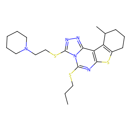 C22H31N5S3 structure