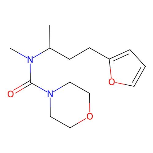 N-[4-(furan-2-yl)butan-2-yl]-N-methylmorpholine-4-carboxamide structure