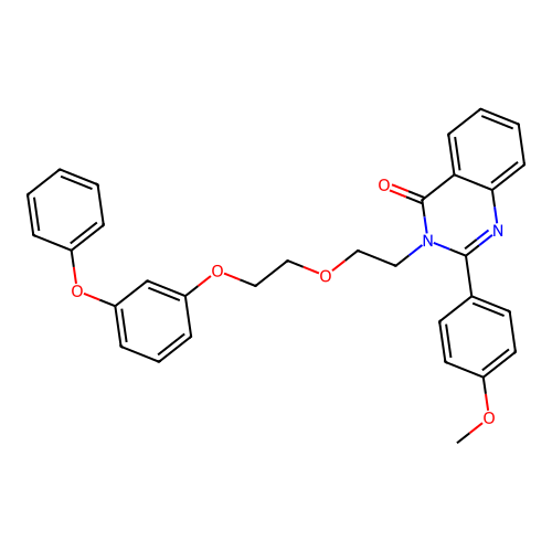 2-(4-methoxyphenyl)-3-(2-(2-(3-phenoxyphenoxy)ethoxy)ethyl)quinazolin-4(3H)-one structure