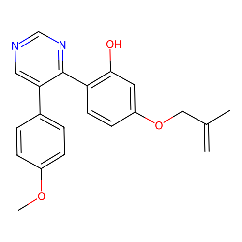 2-(5-(4-Methoxyphenyl)pyrimidin-4-yl)-5-((2-methylallyl)oxy)phenol structure