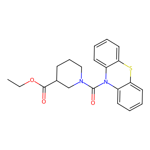 ethyl 1-(10H-phenothiazin-10-ylcarbonyl)piperidine-3-carboxylate structure
