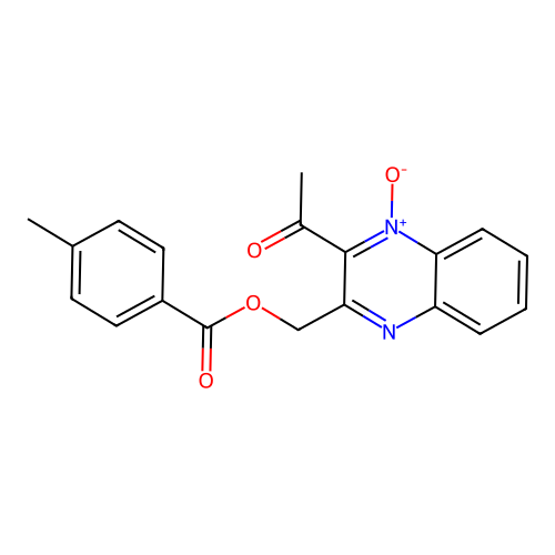 (3-Acetyl-4-oxidoquinoxalin-4-ium-2-yl)methyl 4-methylbenzoate structure