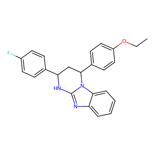 4-(4-ethoxyphenyl)-2-(4-fluorophenyl)-1,2,3,4-tetrahydropyrimido[1,2-a]benzimidazole structure