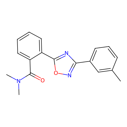 N,N-dimethyl-2-[3-(3-methylphenyl)-1,2,4-oxadiazol-5-yl]benzamide structure