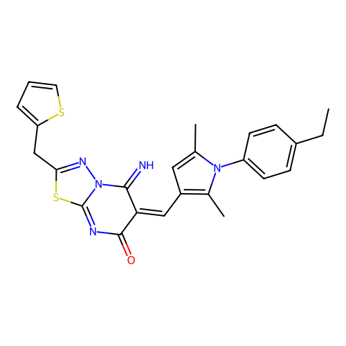 C25H23N5OS2 structure