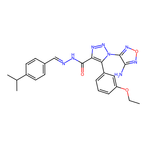 C23H24N8O3 structure