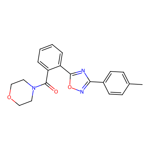 [2-[3-(4-Methylphenyl)-1,2,4-oxadiazol-5-yl]phenyl]-morpholin-4-ylmethanone structure
