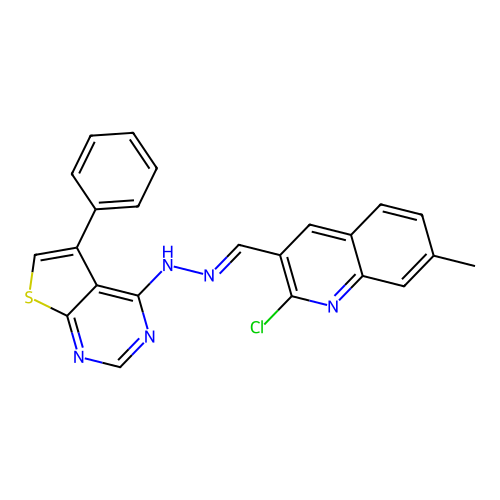 C23H16ClN5S structure