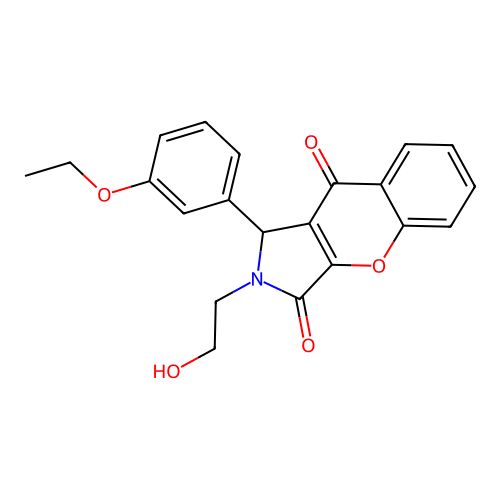1-(3-ethoxyphenyl)-2-(2-hydroxyethyl)-1,2-dihydrochromeno[2,3-c]pyrrole-3,9-dione structure
