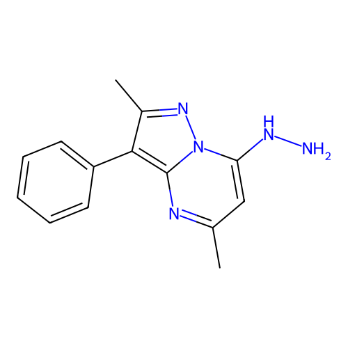 7-Hydrazinyl-2,5-dimethyl-3-phenylpyrazolo[1,5-a]pyrimidine structure