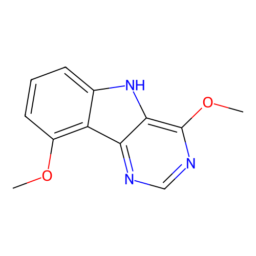 4,9-dimethoxy-5H-pyrimido[5,4-b]indole structure