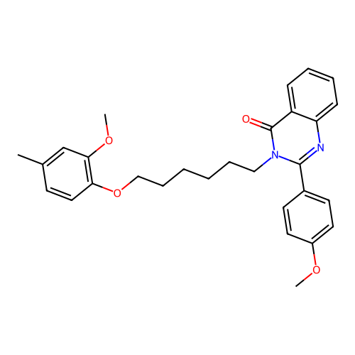 3-(6-(2-methoxy-4-methylphenoxy)hexyl)-2-(4-methoxyphenyl)quinazolin-4(3H)-one structure