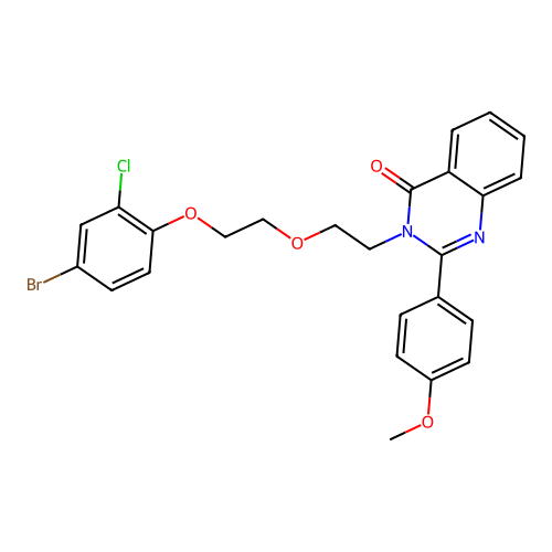 3-(2-(2-(4-bromo-2-chlorophenoxy)ethoxy)ethyl)-2-(4-methoxyphenyl)quinazolin-4(3H)-one structure