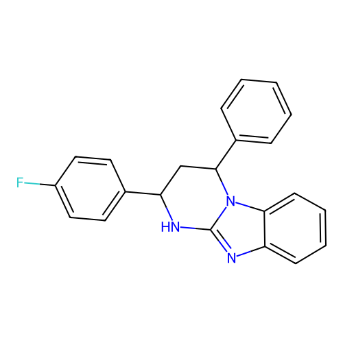 2-(4-Fluorophenyl)-4-phenyl-1,2,3,4-tetrahydropyrimido[1,2-a]benzimidazole structure