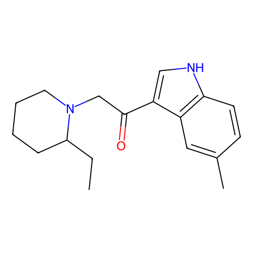 2-(2-ethylpiperidin-1-yl)-1-(5-methyl-1H-indol-3-yl)ethanone structure