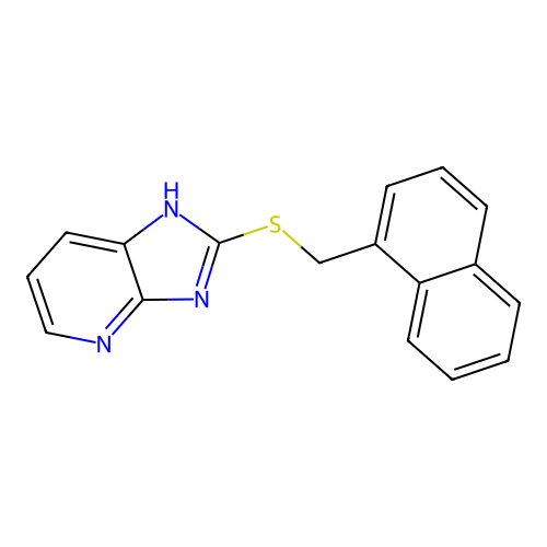 2-[(naphthalen-1-ylmethyl)sulfanyl]-1H-imidazo[4,5-b]pyridine structure