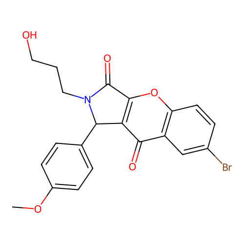 C21H18BrNO5 structure