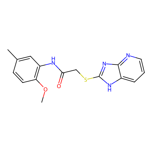 2-(3H-imidazo[4,5-b]pyridin-2-ylsulfanyl)-N-(2-methoxy-5-methylphenyl)acetamide structure