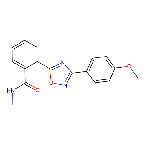 2-[3-(4-methoxyphenyl)-1,2,4-oxadiazol-5-yl]-N-methylbenzamide structure