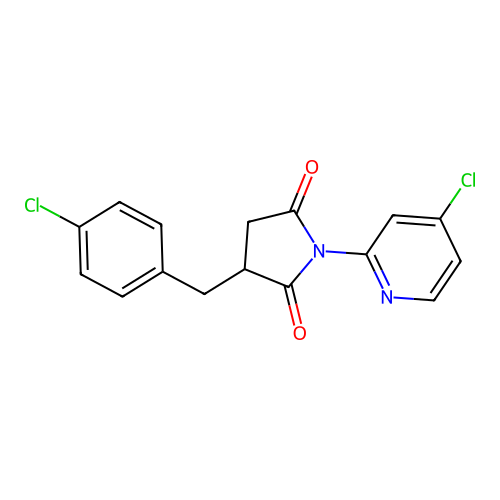 3-[(4-Chlorophenyl)methyl]-1-(4-chloropyridin-2-yl)pyrrolidine-2,5-dione structure