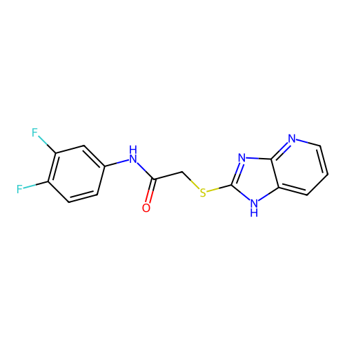 N-(3,4-difluorophenyl)-2-(1H-imidazo[4,5-b]pyridin-2-ylsulfanyl)acetamide structure