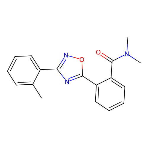 N,N-dimethyl-2-[3-(2-methylphenyl)-1,2,4-oxadiazol-5-yl]benzamide structure