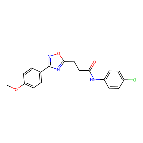 N-(4-chlorophenyl)-3-[3-(4-methoxyphenyl)-1,2,4-oxadiazol-5-yl]propanamide structure