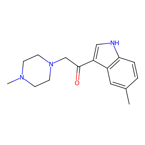 1-(5-methyl-1H-indol-3-yl)-2-(4-methylpiperazin-1-yl)ethanone structure