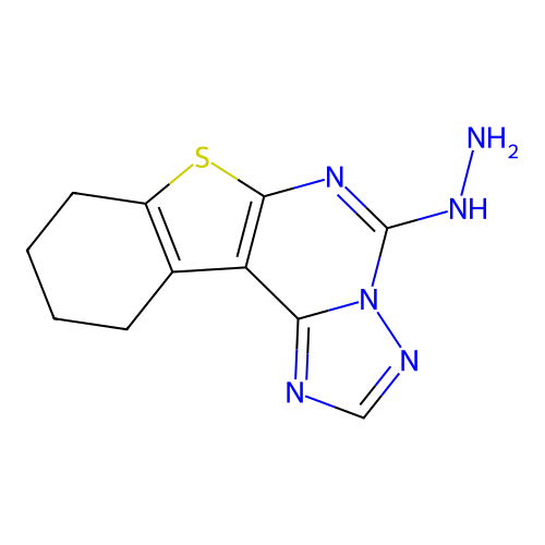 5-hydrazinyl-8,9,10,11-tetrahydro[1]benzothieno[3,2-e][1,2,4]triazolo[1,5-c]pyrimidine structure