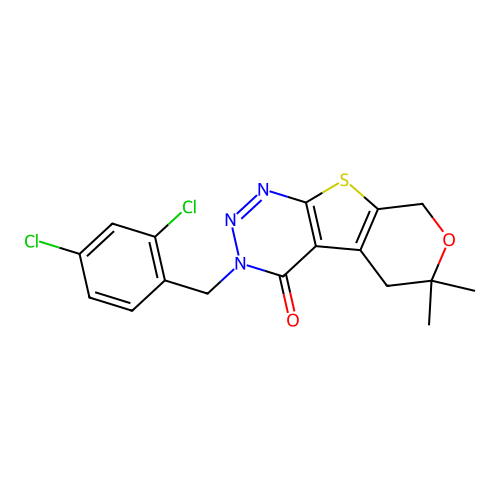 3-(2,4-Dichloro-benzyl)-6,6-dimethyl-3,5,6,8-tetrahydro-7-oxa-9-thia-1,2,3-triaza-fluoren-4-one structure