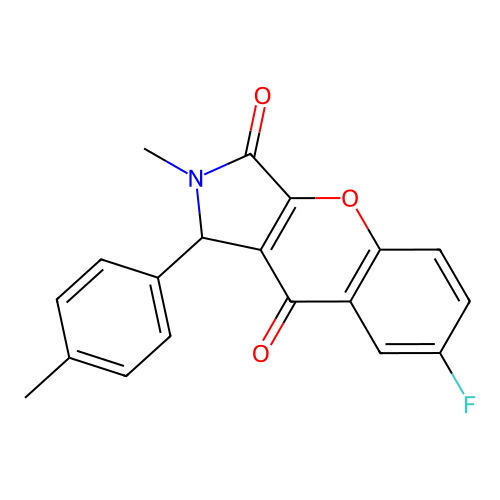 7-Fluoro-2-methyl-1-(p-tolyl)-1,2-dihydrochromeno[2,3-c]pyrrole-3,9-dione structure