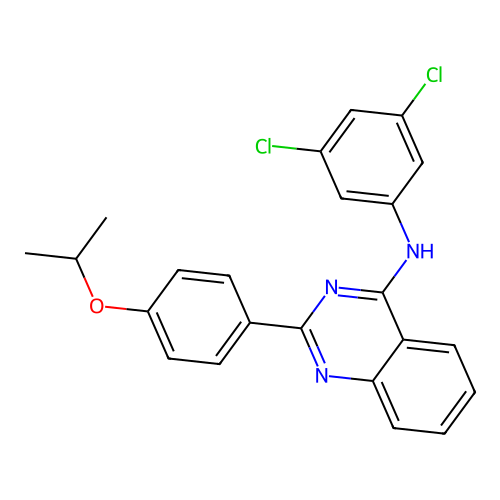 N-(3,5-dichlorophenyl)-2-[4-(propan-2-yloxy)phenyl]quinazolin-4-amine structure