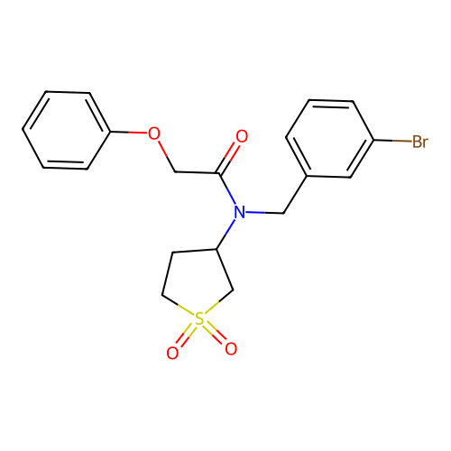 N-(3-bromobenzyl)-N-(1,1-dioxidotetrahydrothiophen-3-yl)-2-phenoxyacetamide structure