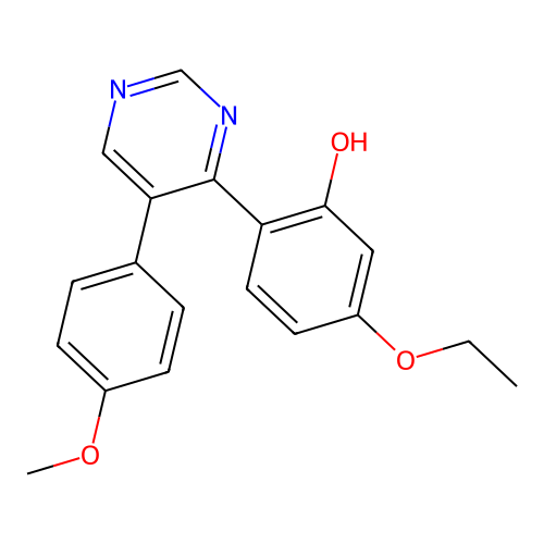 5-Ethoxy-2-[5-(4-methoxyphenyl)pyrimidin-4-yl]phenol structure
