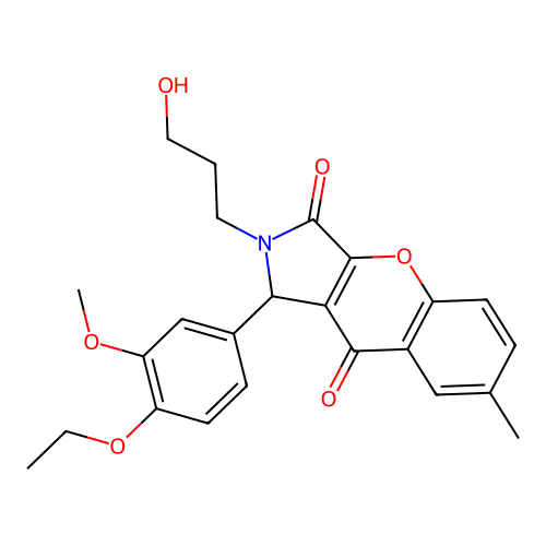 1-(4-ethoxy-3-methoxyphenyl)-2-(3-hydroxypropyl)-7-methyl-1,2-dihydrochromeno[2,3-c]pyrrole-3,9-dione structure