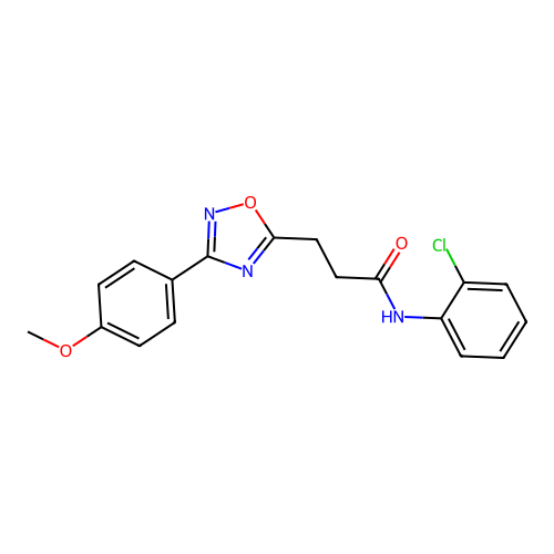 N-(2-chlorophenyl)-3-[3-(4-methoxyphenyl)-1,2,4-oxadiazol-5-yl]propanamide structure
