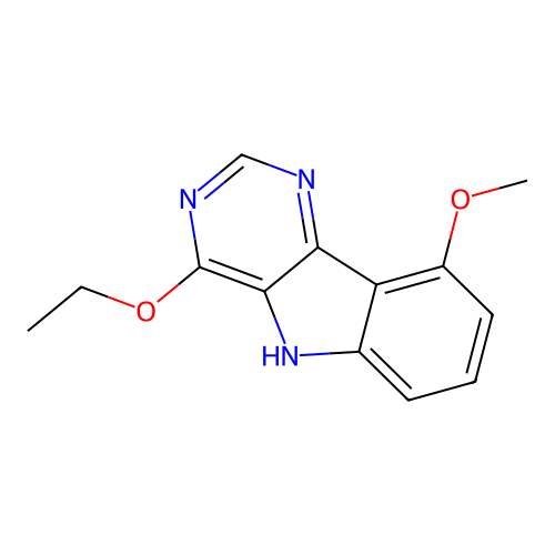 4-ethoxy-9-methoxy-5H-pyrimido[5,4-b]indole structure