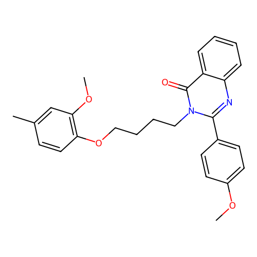 3-(4-(2-methoxy-4-methylphenoxy)butyl)-2-(4-methoxyphenyl)quinazolin-4(3H)-one structure