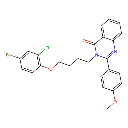 3-(4-(4-bromo-2-chlorophenoxy)butyl)-2-(4-methoxyphenyl)quinazolin-4(3H)-one structure