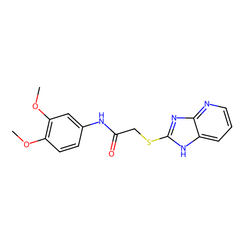 N-(3,4-Dimethoxyphenyl)-2-{3H-imidazo[4,5-B]pyridin-2-ylsulfanyl}acetamide structure