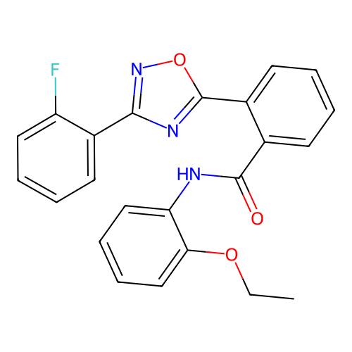 N-(2-ethoxyphenyl)-2-[3-(2-fluorophenyl)-1,2,4-oxadiazol-5-yl]benzamide structure