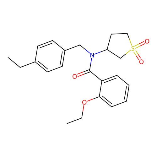 N-(1,1-dioxidotetrahydrothiophen-3-yl)-2-ethoxy-N-(4-ethylbenzyl)benzamide structure