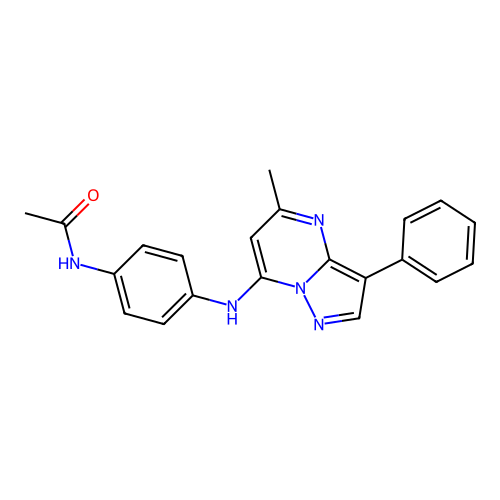 N-[4-({5-Methyl-3-phenylpyrazolo[1,5-A]pyrimidin-7-YL}amino)phenyl]acetamide structure