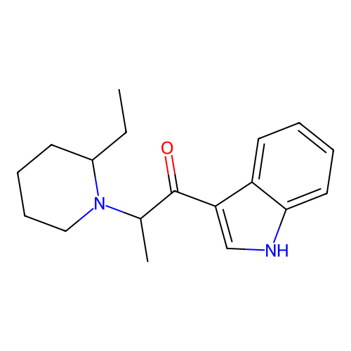 2-(2-ethylpiperidin-1-yl)-1-(1H-indol-3-yl)propan-1-one structure
