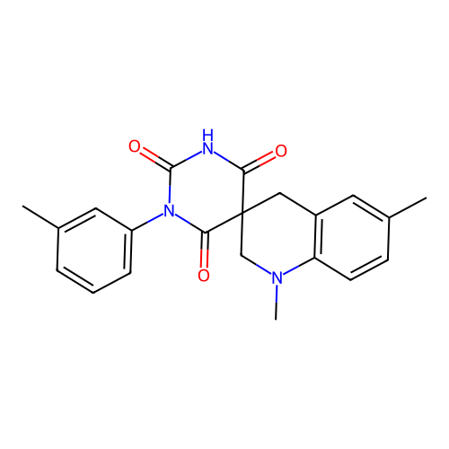1',6'-dimethyl-1-(3-methylphenyl)spiro[1,3-diazinane-5,3'-2,4-dihydroquinoline]-2,4,6-trione structure