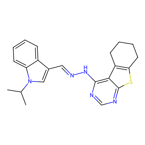 C22H23N5S structure